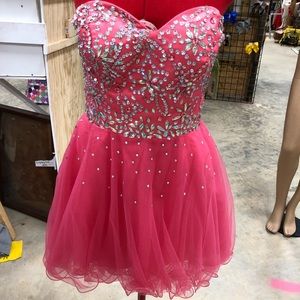 Pink short formal dress
